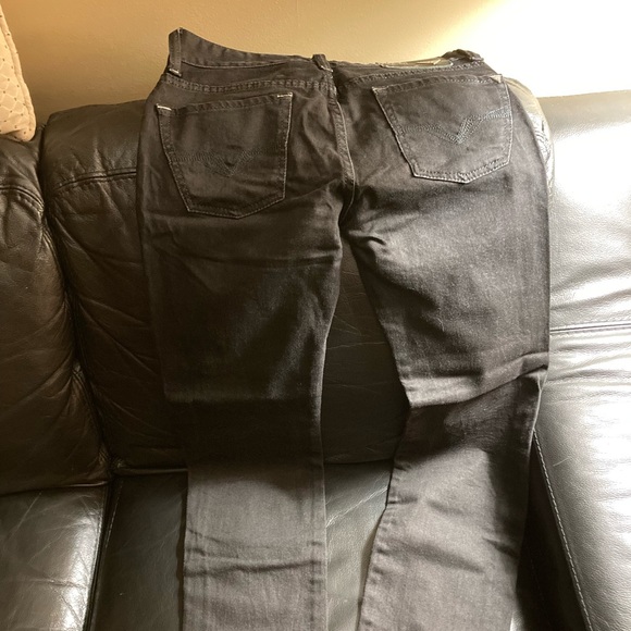 Mens Guess size 28 black Los Angelos Premium Lincoln Slim Straight jeans. - Picture 2 of 5